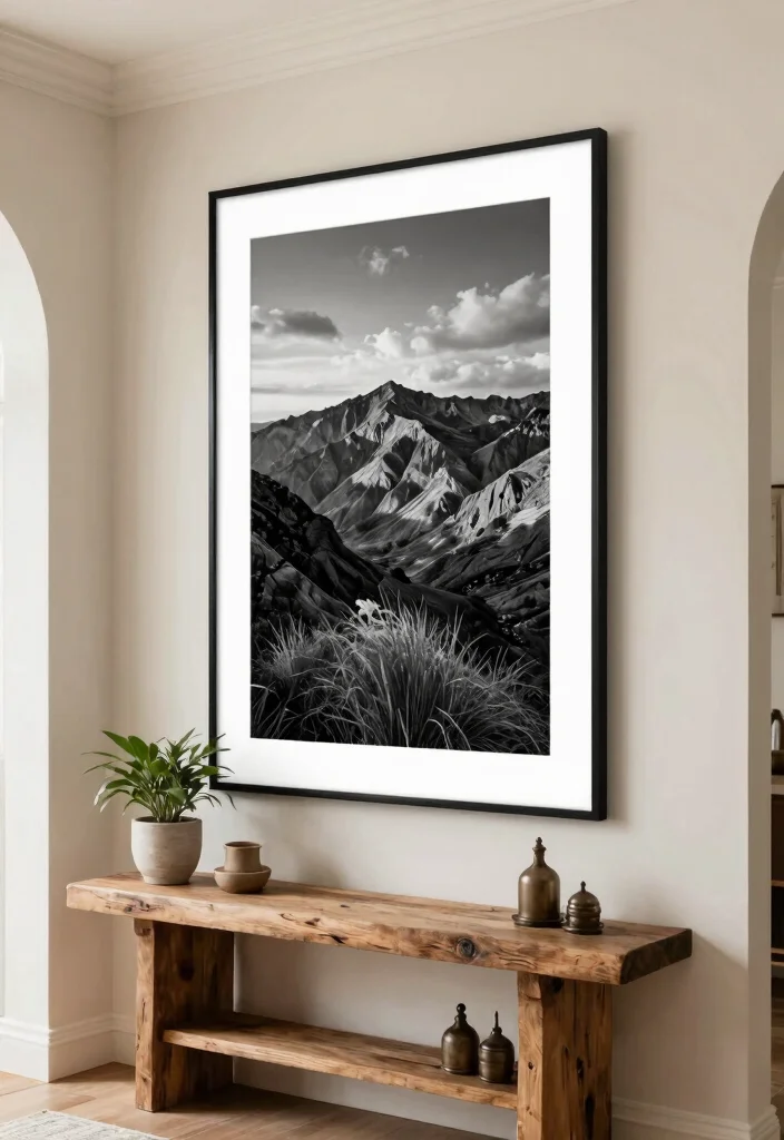 10 Best Large Wall Art Ideas to Make a Huge Impact 7. Oversized Black and White Photography 0