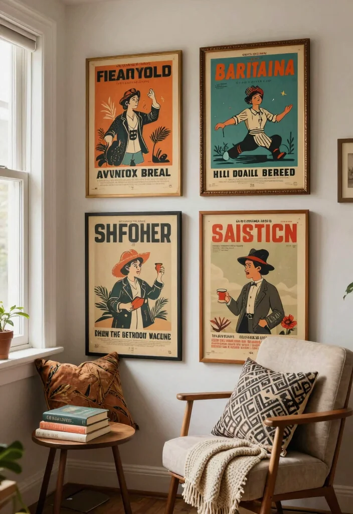 10 Best Large Wall Art Ideas to Make a Huge Impact 9. Large Vintage Inspired Posters 0
