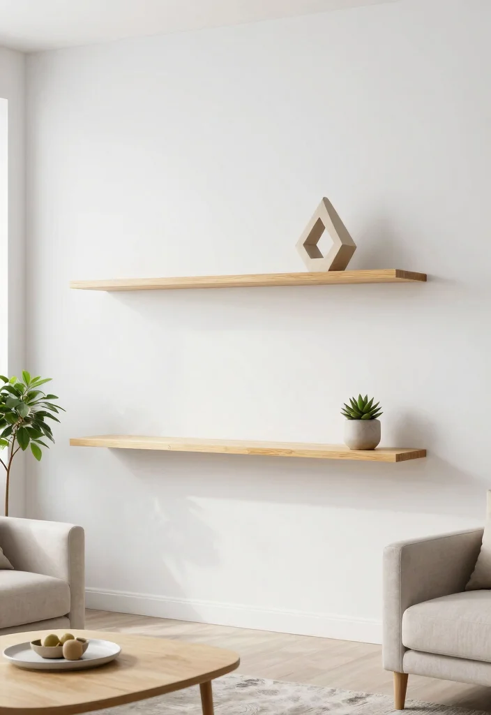 10 Large Wall Decor Living Room Floating Shelves Shelf Ideas 1. The Minimalist Touch 0