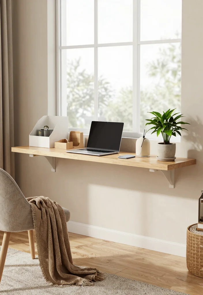 10 Large Wall Decor Living Room Floating Shelves Shelf Ideas 5. Functional Floating Workspaces 0