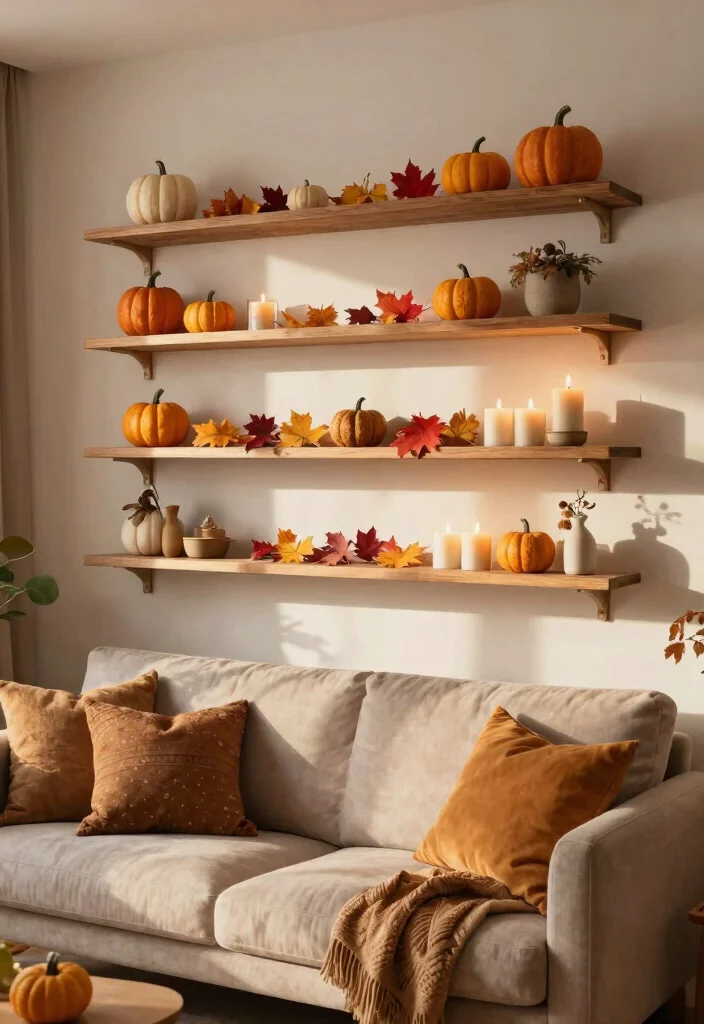 10 Large Wall Decor Living Room Floating Shelves Shelf Ideas 7. Seasonal Rotations 0