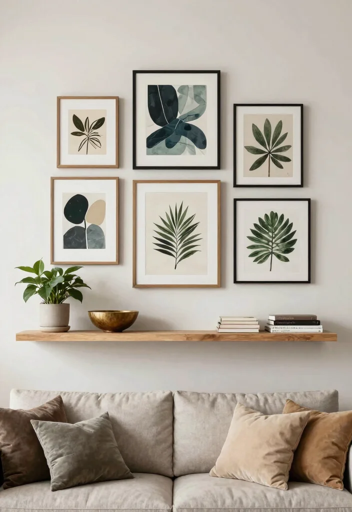 10 Living Room Wall Decor Over Couch Floating Shelves Shelf Ideas 2. Artistic Arrangements 0