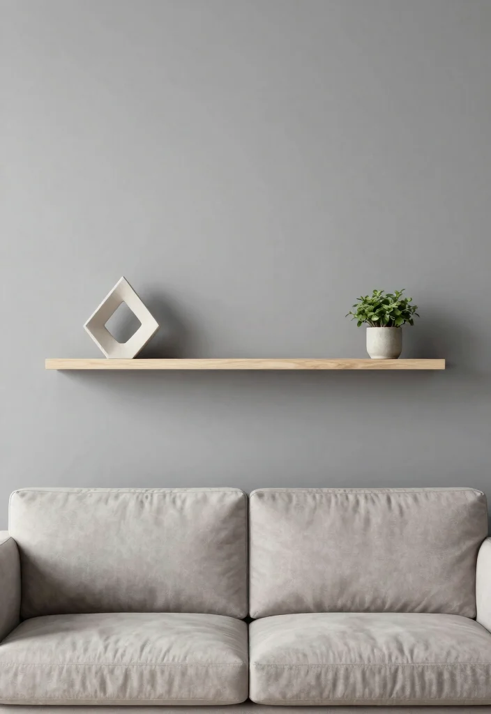 10 Living Room Wall Decor Over Couch Floating Shelves Shelf Ideas 6. Minimalist Accessories 0