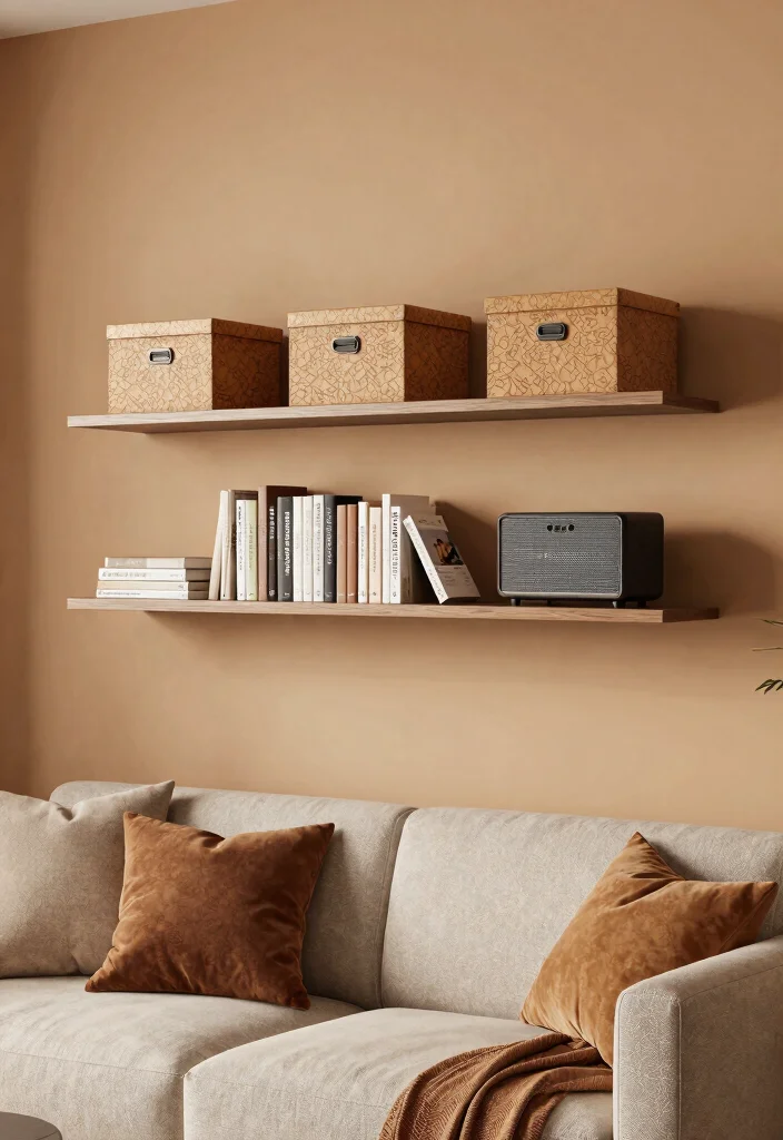 10 Living Room Wall Decor Over Couch Floating Shelves Shelf Ideas 8. Functional Decor 0