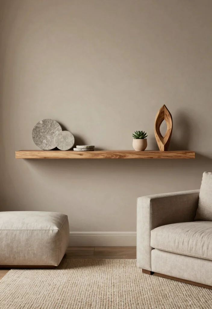 10 Living Room Wall Decor Over Couch Floating Shelves Shelf Ideas 9. Natural Elements 0