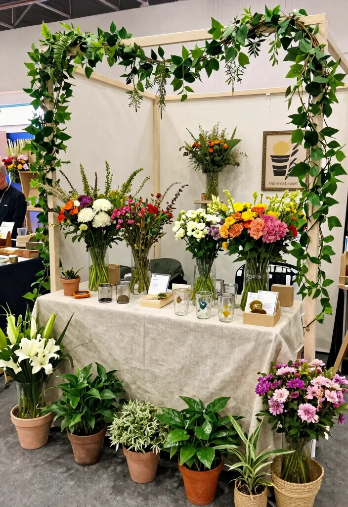 11 Beautiful Tumbler Display Ideas for Craft Shows Eco Friendly Home Decor 10. Greenery and Floral Accents 0