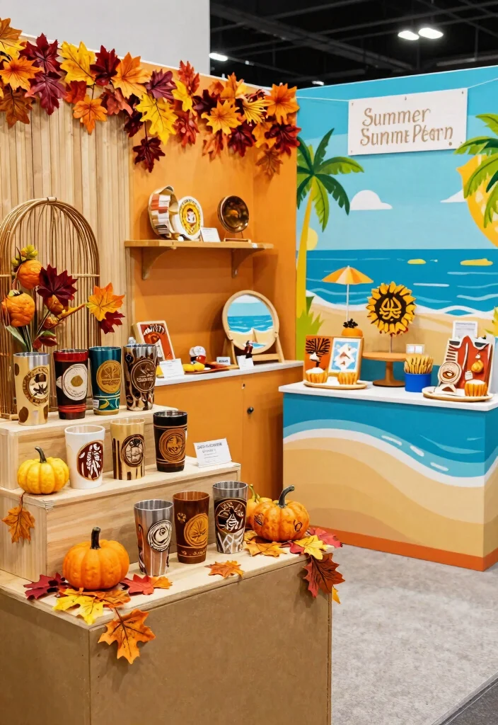 11 Beautiful Tumbler Display Ideas for Craft Shows Eco Friendly Home Decor 11. Seasonal Rotations 0