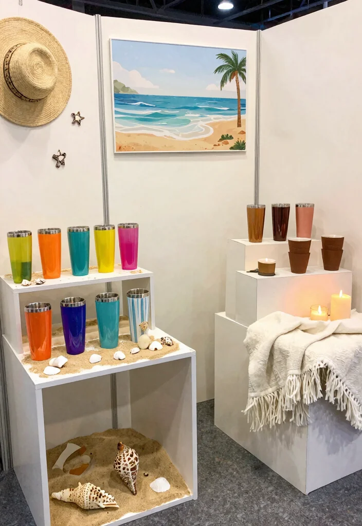 11 Beautiful Tumbler Display Ideas for Craft Shows Eco Friendly Home Decor 5. Themed Display Corners 0