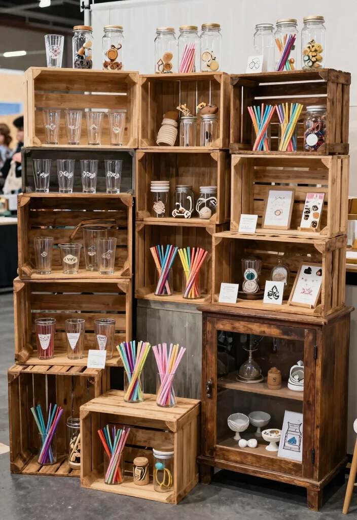 11 Beautiful Tumbler Display Ideas for Craft Shows Eco Friendly Home Decor 9. Upcycling Display Options 0