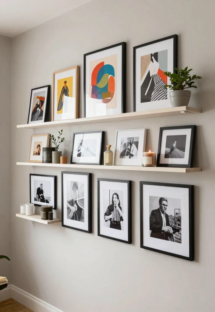 11 Best Lack Wall Shelf Unit Ideas IKEA Hacks 2. Gallery Wall with a Twist 0