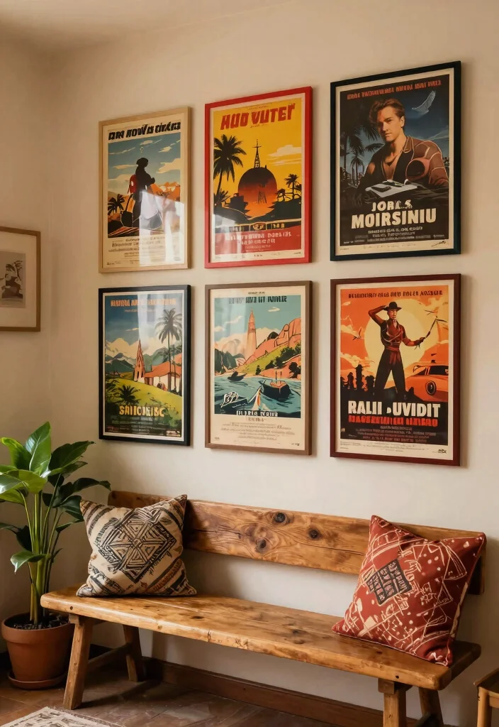 11 Best Wall Art Designs Living Room Focal Points 6. Vintage Posters Prints 0