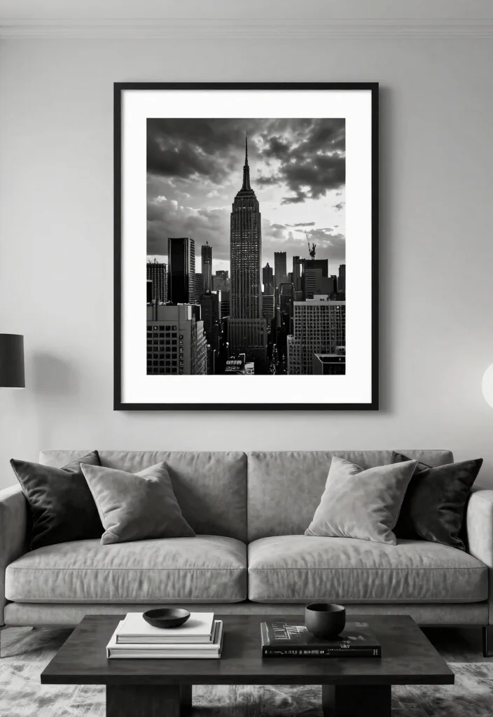 11 Best Wall Art Designs Living Room Focal Points 8. Black and White Photography 0
