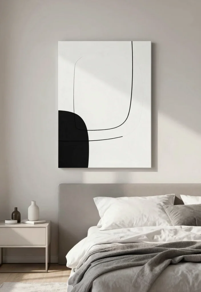 11 Best Wall Art Painting Ideas for Creative Canvas Arts 2. Minimalist Black and White Designs 0