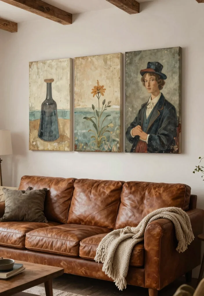 11 Best Wall Art Painting Ideas for Creative Canvas Arts 9. Vintage Inspired Canvas Art 0