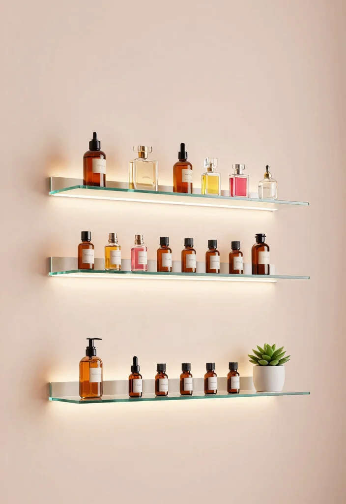 11 Chic Perfume Shelf Ideas Wall Shelves Display 1 11 Chic Perfume Shelf Ideas Wall Shelves Display 1. Floating Shelves for a Minimalist Look 0