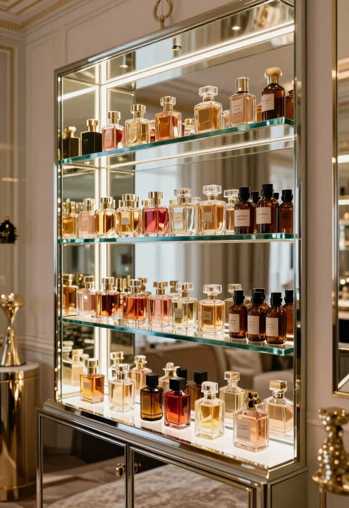 11 Chic Perfume Shelf Ideas Wall Shelves Display 9 11 Chic Perfume Shelf Ideas Wall Shelves Display 9. Elegant Mirrored Shelves for Glam 0