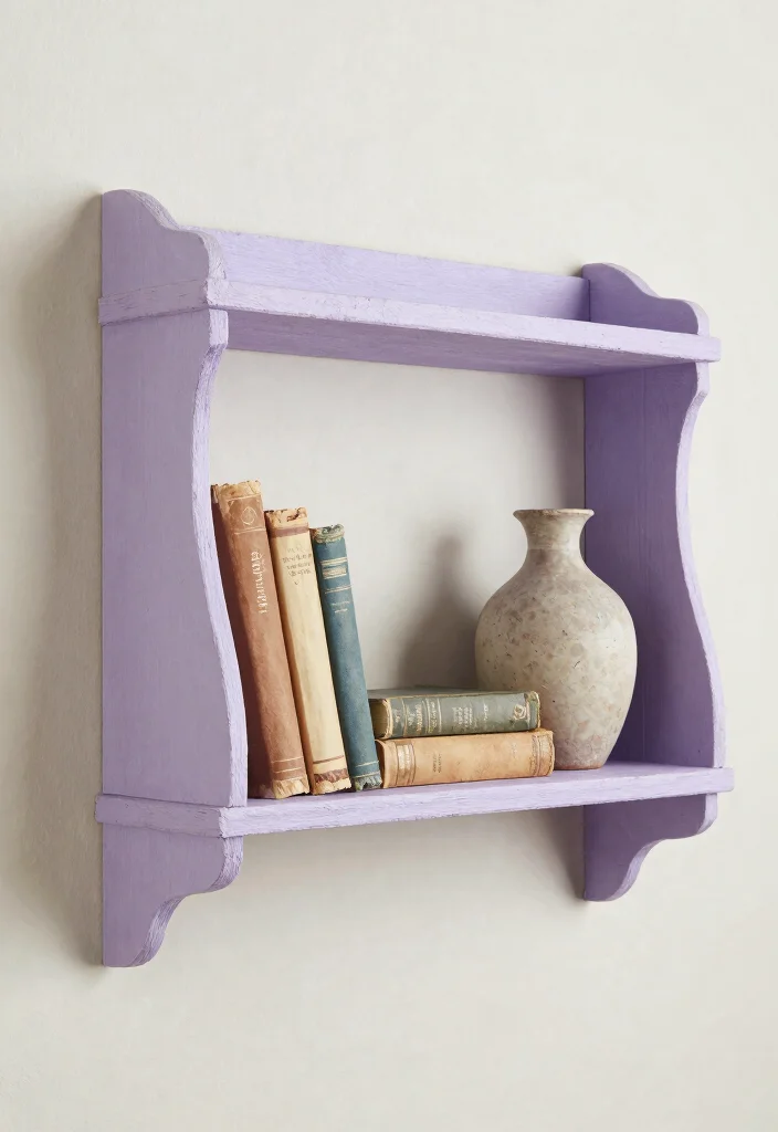 11 Clever Wall Shelf Painting Ideas for a Pop of Color 8. Chalk Paint for Texture 0