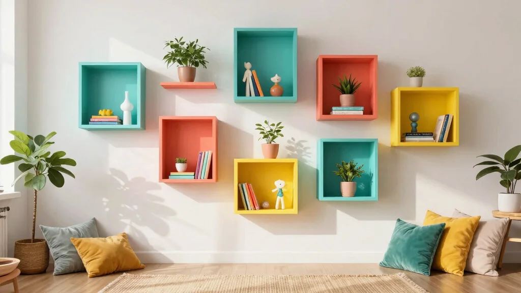 11 Clever Wall Shelf Painting Ideas for a Pop of Color
