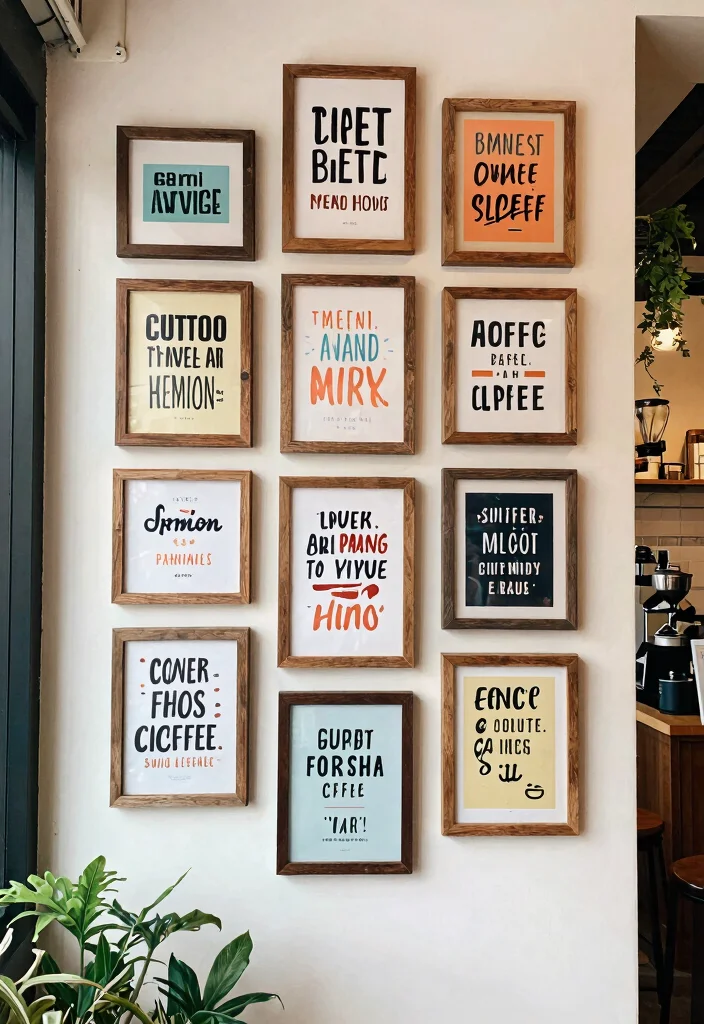 11 Cozy Cafe Decor Ideas Wall Art Bringing the Coffee Shop Vibe Home 8. Themed Quote Art 0