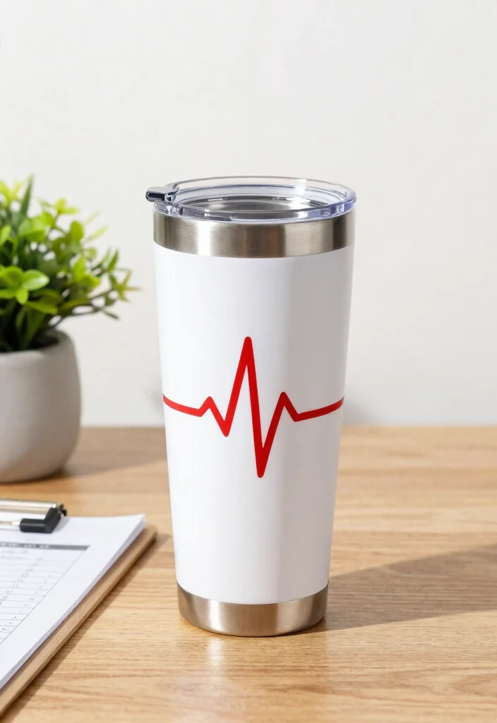 11 Cute Nurse Tumbler Ideas Shift Worker Survival 2. Heartbeat Design Tumblers 0