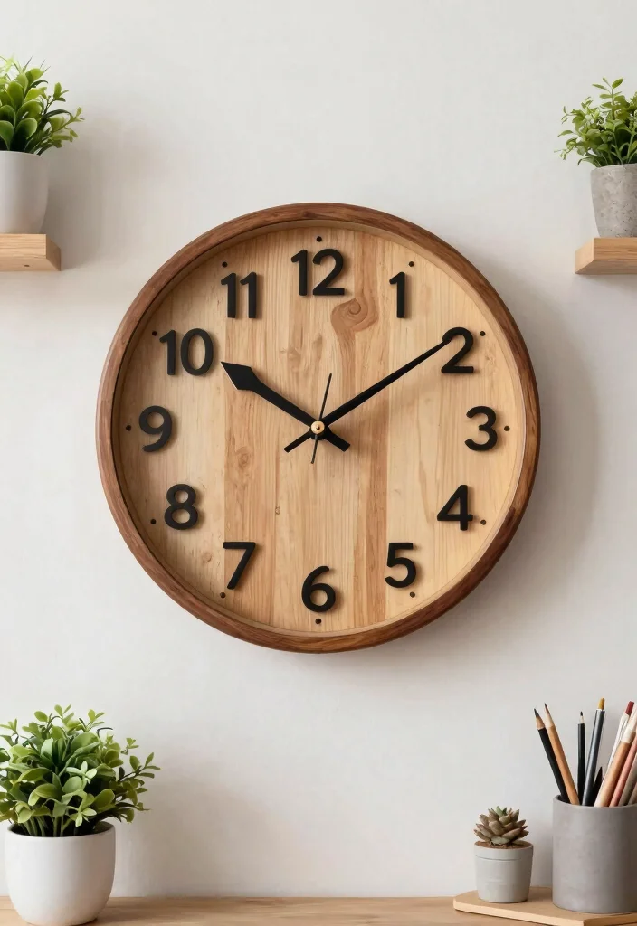 11 Easy DIY Home Decor Cheap Homemade Wall Art Craft Ideas 11. DIY Wall Clock Art 0