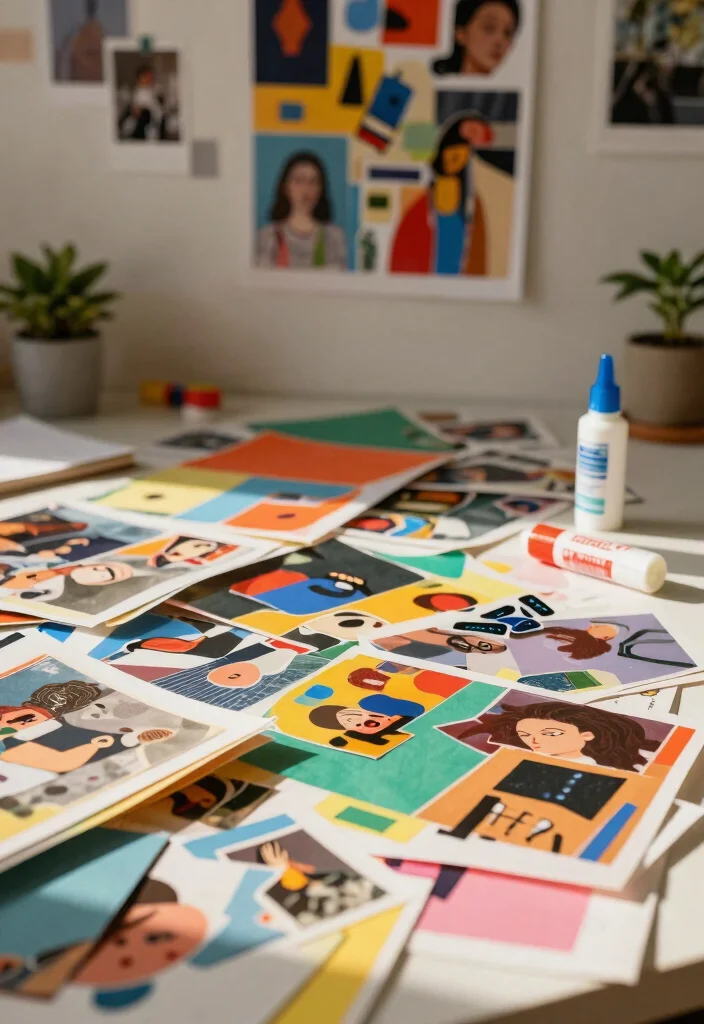 11 Easy DIY Home Decor Cheap Homemade Wall Art Craft Ideas 2. Recycled Paper Collage 0