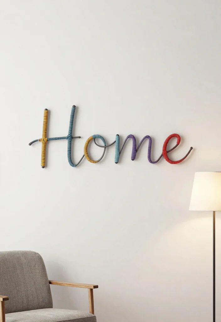 11 Easy DIY Home Decor Cheap Homemade Wall Art Craft Ideas 9. Wire Art Wall Hangings 0