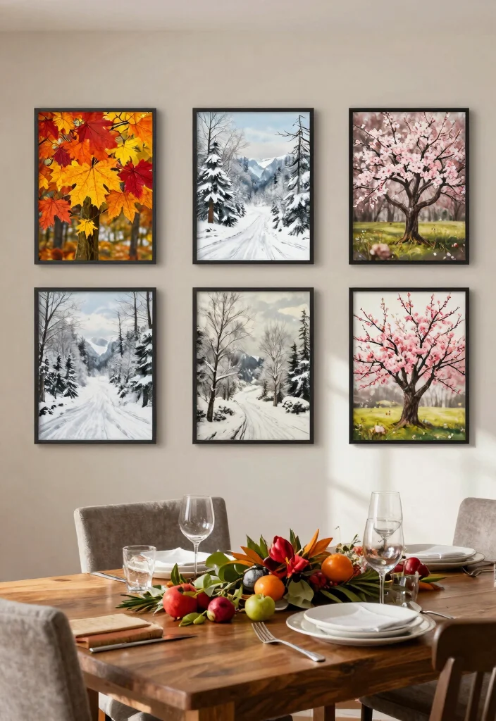 11 Elegant Dining Room Wall Art Ideas Dinner Vibes 11. Seasonal Decor Swap 0
