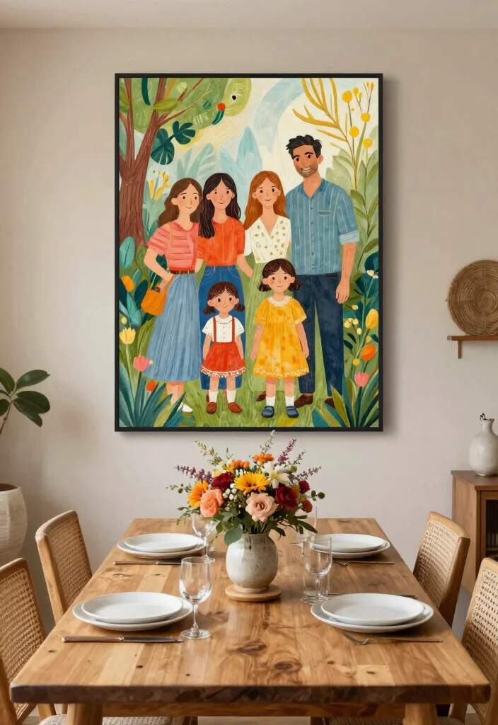 11 Elegant Dining Room Wall Art Ideas Dinner Vibes 7. Personalized Art 0