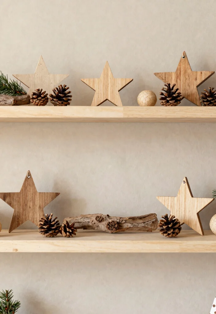 11 Festive Christmas Shelf Decor Ideas for Wall Shelves 9. Eco Friendly Decor 0