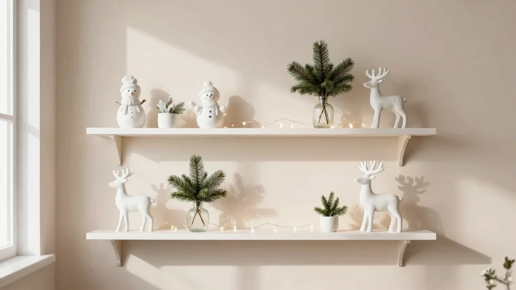 11 Festive Christmas Shelf Decor Ideas for Wall Shelves