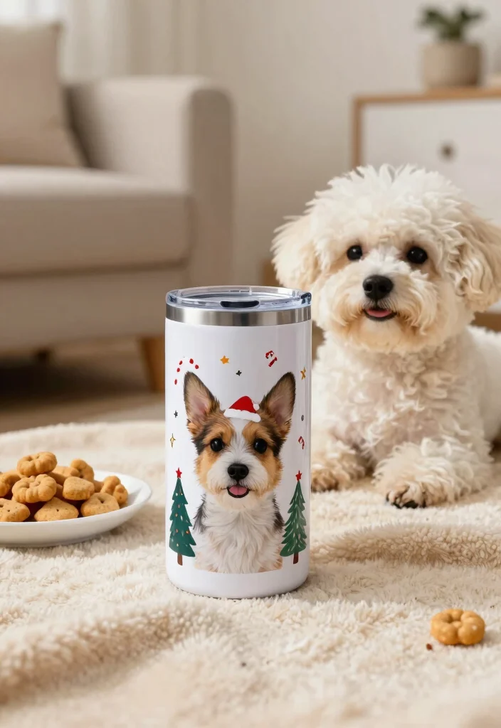11 Festive Christmas Tumbler Ideas for Holiday Gifts 4. Cute Pet Themed Tumblers 0