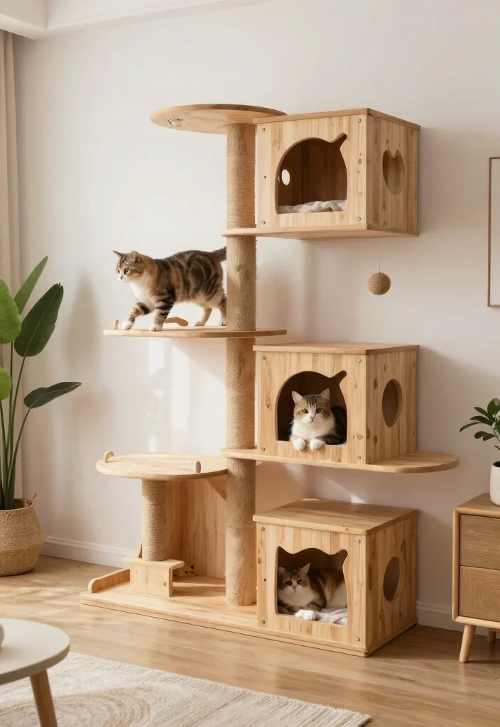 11 Fun Cat Wall Shelf Ideas for Indoor Pet Playgrounds 11. Multi Level Cat Shelving Units 0