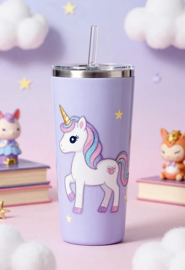 11 Fun Kids Cup Ideas Back to School DIY 10. Magical Unicorn Tumbler 0