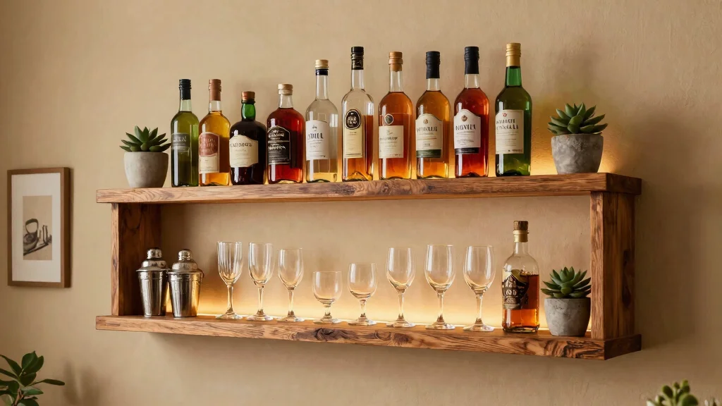 11 Fun Wall Bar Shelf Ideas for Home Entertaining