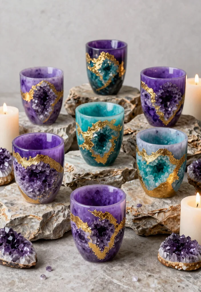 11 Gorgeous Resin Tumbler Ideas for a Flawless Finish 4. Geode Inspired Tumblers 0