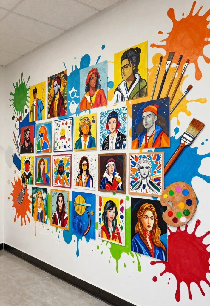 11 Inspiring School Mural Art Ideas for a Classroom Makeover 8. Art and Creativity Zone 0