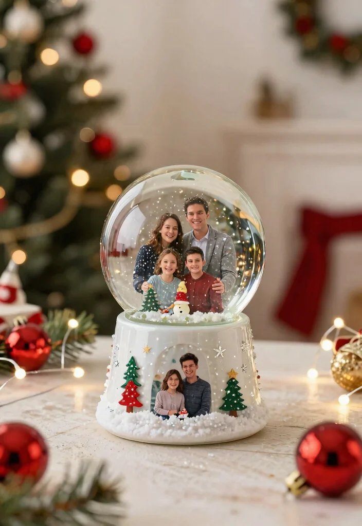 11 Magical Snow Globe Tumbler Ideas Step by Step 2. Personalized Family Snow Globe 0