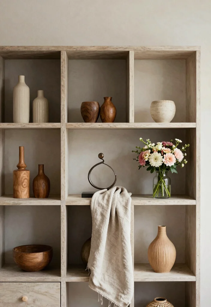 11 Modern Cube Wall Shelf Decor Ideas Sleek Look 7. Layered Textures 0