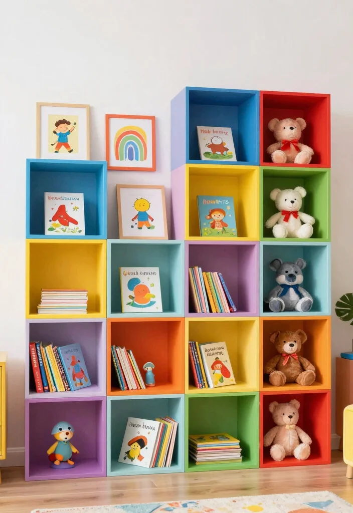 11 Modern Cube Wall Shelf Decor Ideas Sleek Look 8. Kids Creative Corner 0