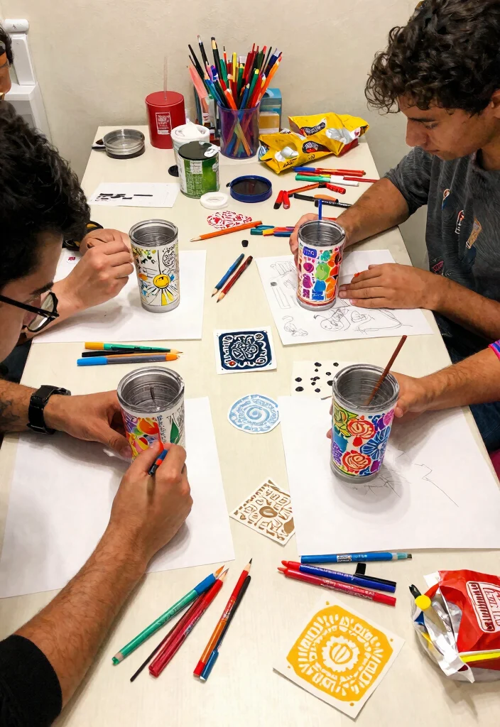 11 Romantic Valentine Tumbler Ideas for Couples 10. Collaborative Art Tumblers 0