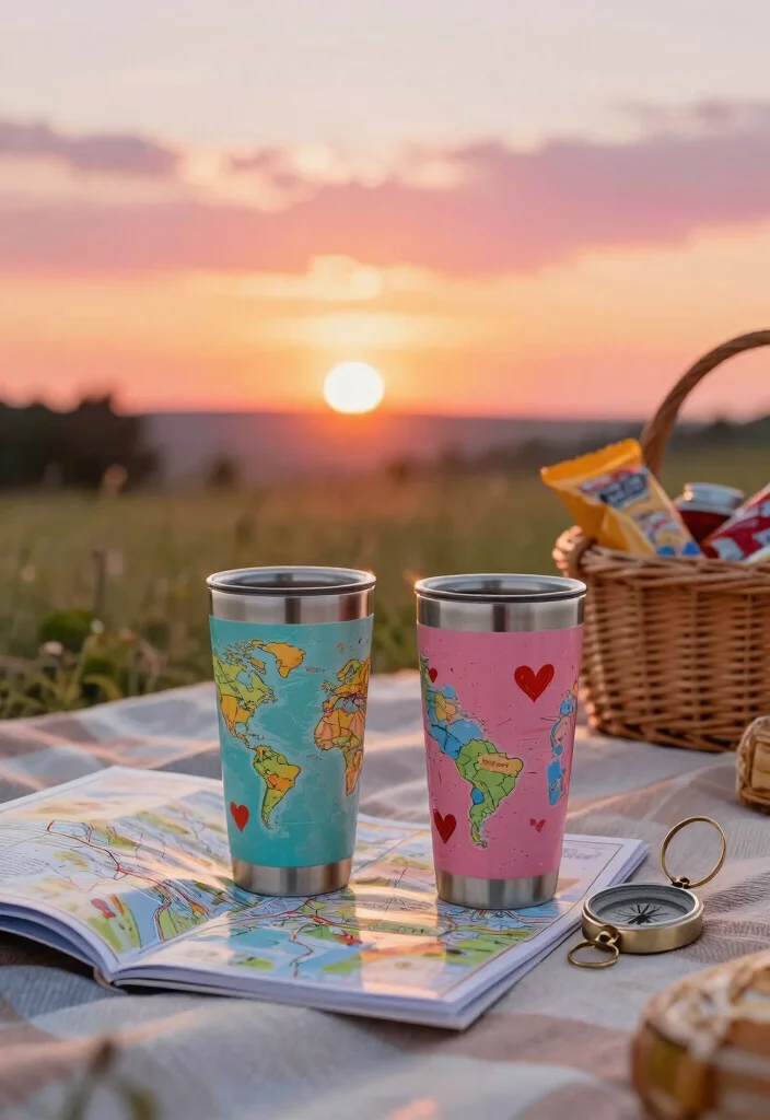 11 Romantic Valentine Tumbler Ideas for Couples 2. Couples Travel Tumblers 0