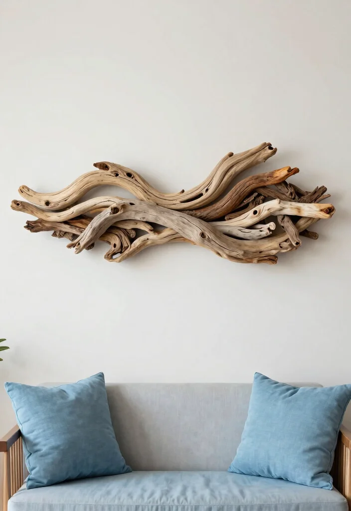 11 Rustic Wooden Wall Art Ideas Modern Farmhouse 7. Driftwood Art 0