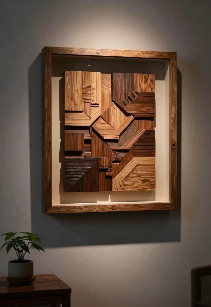 11 Rustic Wooden Wall Art Ideas Modern Farmhouse 8. Shadow Box Wood Art 0