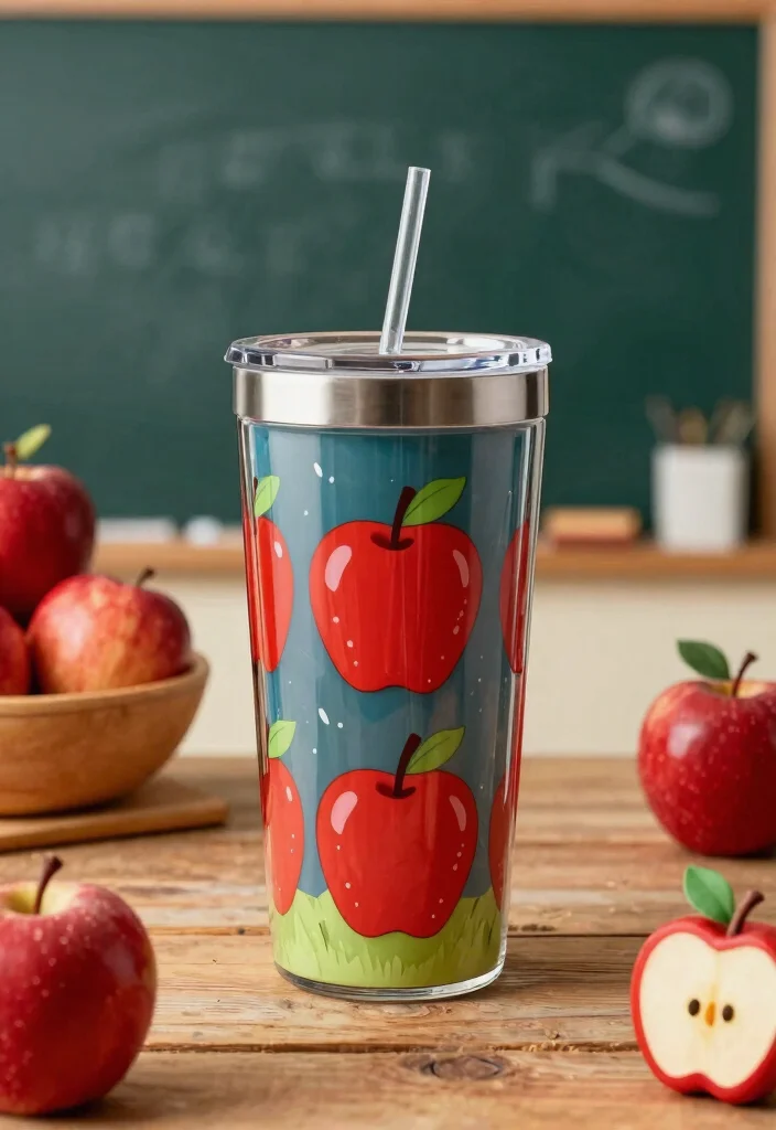 11 Sweet Educator Tumbler Ideas for Appreciation Week 1. Apples for the Teachers 0