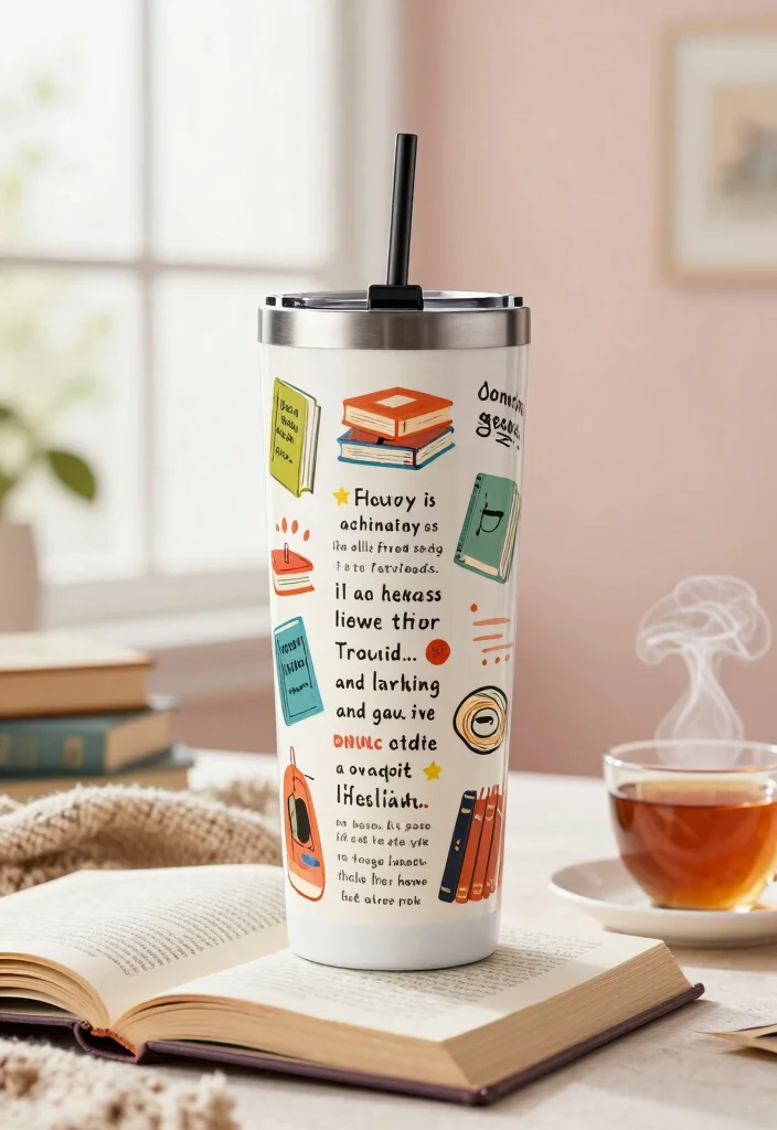 11 Sweet Educator Tumbler Ideas for Appreciation Week 2. Book Lovers Tumbler 0
