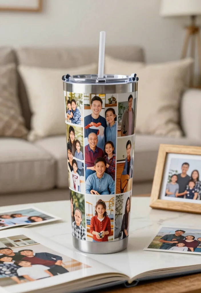 11 Sweet Grandma Tumbler Ideas for Mothers Day 10. Custom Photo Collage Tumbler 0