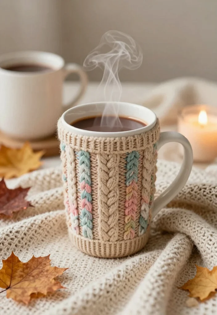 11 Sweet Grandma Tumbler Ideas for Mothers Day 2. Cozy Knit Pattern Tumbler 0