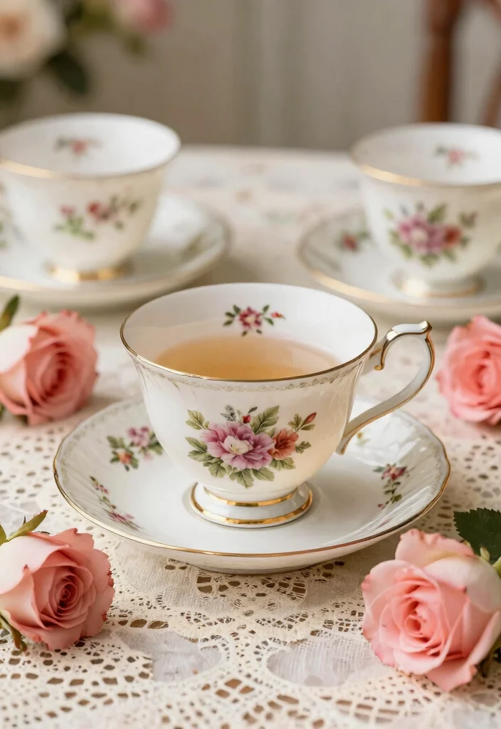 11 Sweet Grandma Tumbler Ideas for Mothers Day 6. Vintage Tea Party Tumbler 0
