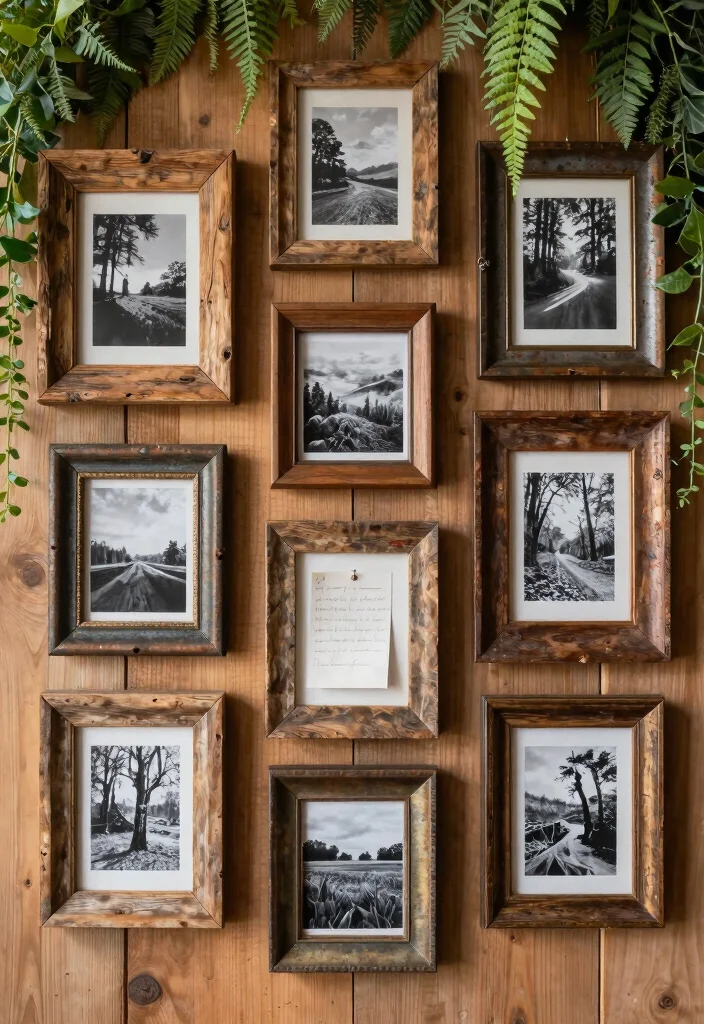 11 Vintage Old Frames Ideas Wall Art Upcycle Hacks 1. Rustic Frame Collage 0